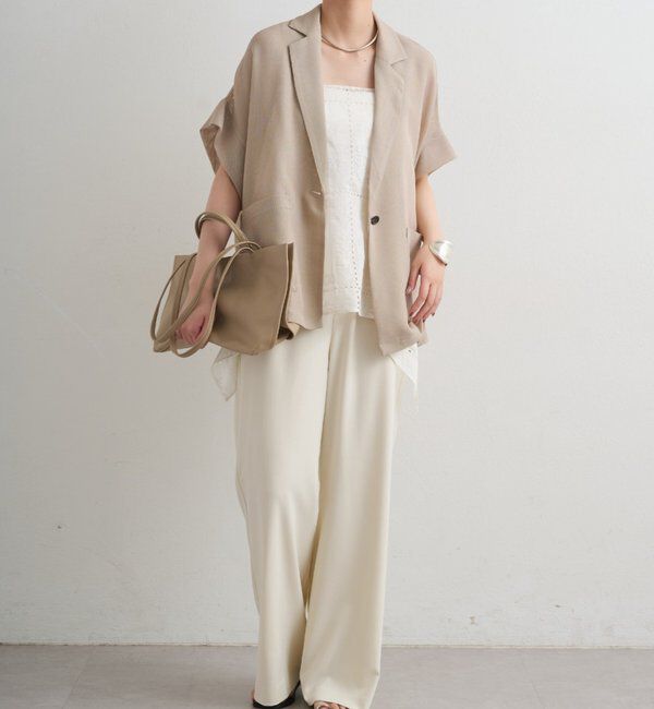  「2WAYパネルレース刺繍キャミ」|シャツ・ブラウス|