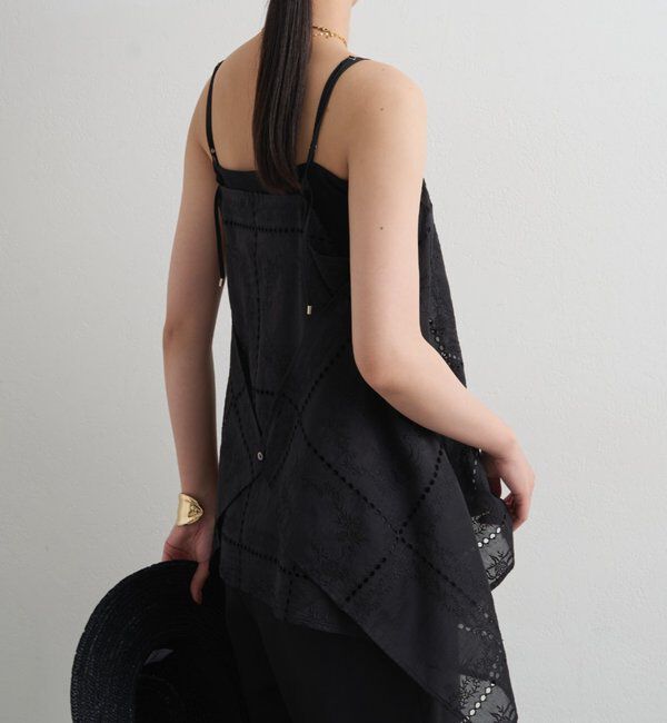  「2WAYパネルレース刺繍キャミ」|シャツ・ブラウス|