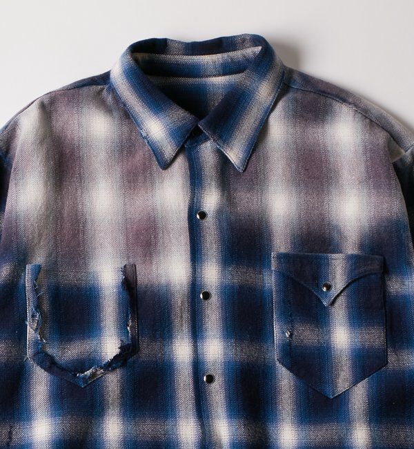  「【FromVintage】ダメージチェックシャツ」|シャツ・ブラウス|