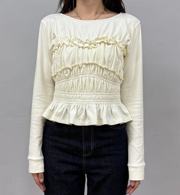  「【体感＋4℃】ベアシャーリング裏起毛トップス」|Tシャツ・カットソー|