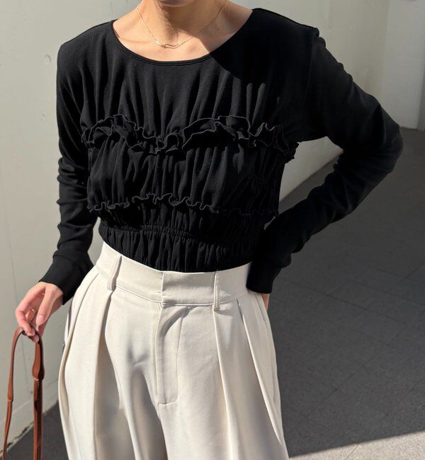  「【体感＋4℃】ベアシャーリング裏起毛トップス」|Tシャツ・カットソー|