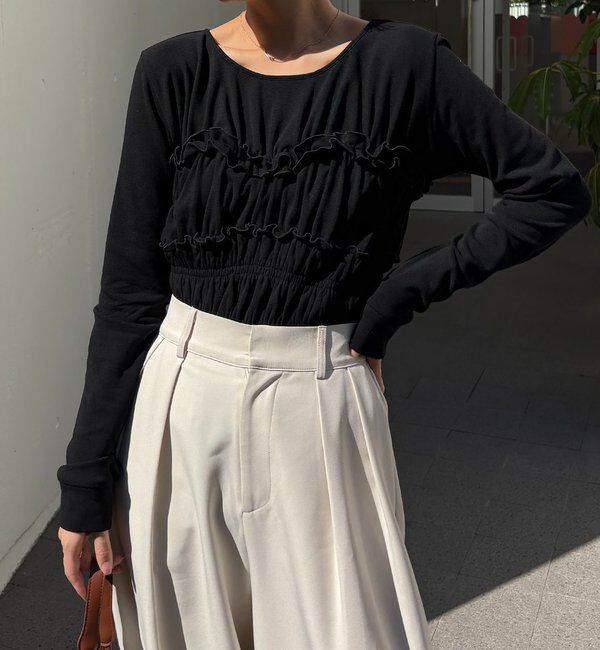  「【体感＋4℃】ベアシャーリング裏起毛トップス」|Tシャツ・カットソー|