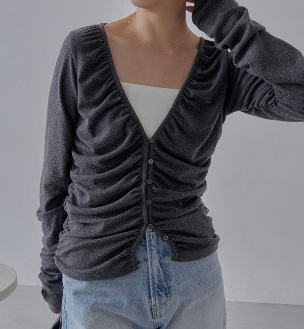  「パイピングドレープカーディガン」|Tシャツ・カットソー|