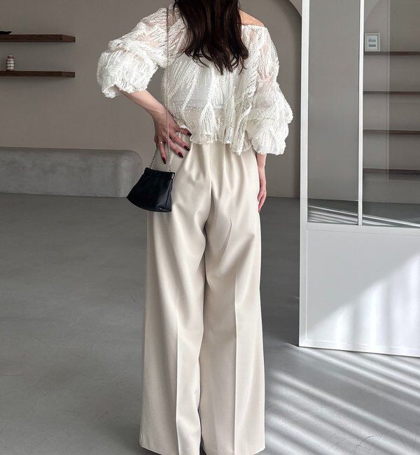  「【yuu企画】【サイズ展開あり】アシメウエストパンツ」|チノ|