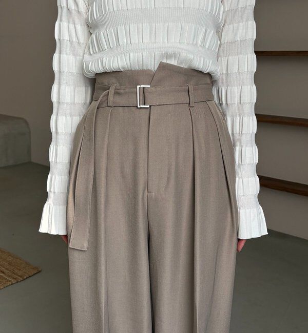  「【yuu企画】【サイズ展開あり】アシメウエストパンツ」|チノ|