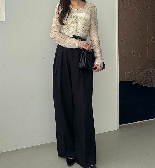  「【yuu企画】【サイズ展開あり】アシメウエストパンツ」|チノ|