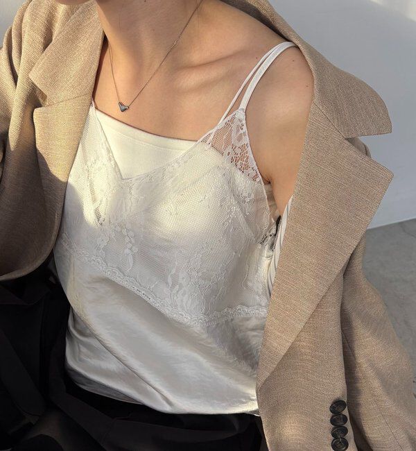  「〈C.L〉ヴィンテージサテンレースキャミ」|シャツ・ブラウス|