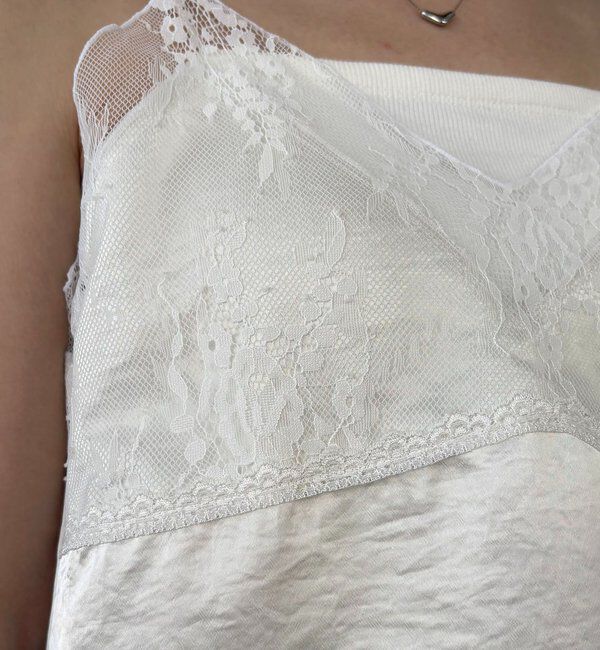  「〈C.L〉ヴィンテージサテンレースキャミ」|シャツ・ブラウス|