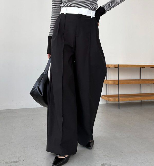  「〈C.L〉バイカラーウエストパンツ」|チノ|