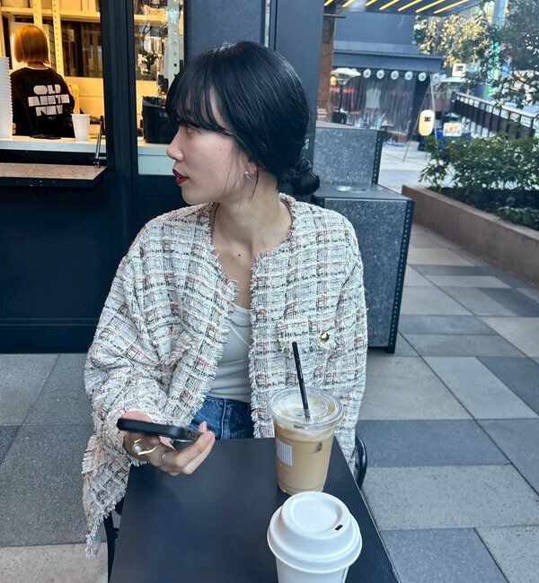  「【インフルエンサー＠akane_nagataコラボ】ツイードジャケット」|その他|