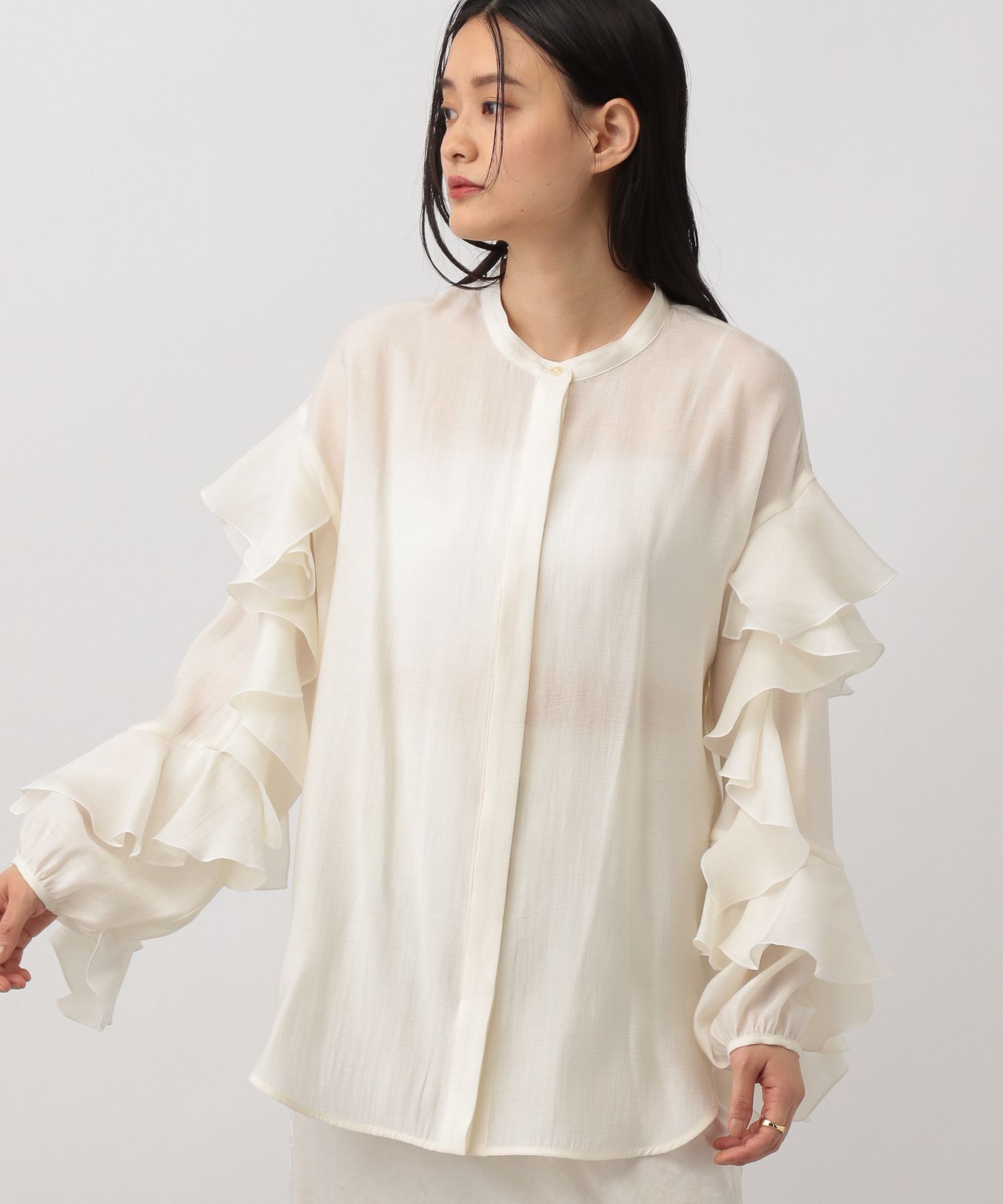 A part by 「フリルスリーブブラウス」|シャツ・ブラウス|