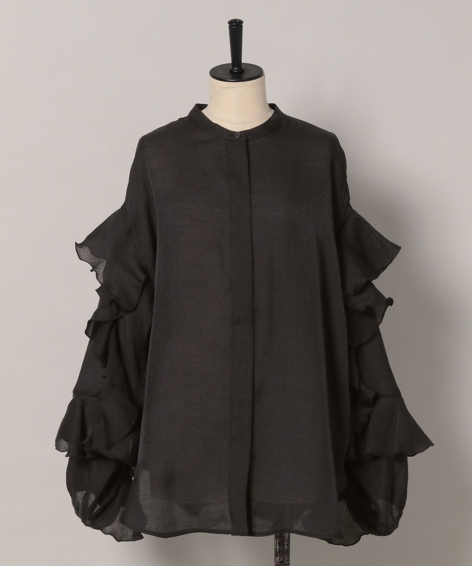 A part by 「フリルスリーブブラウス」|シャツ・ブラウス|ブラック