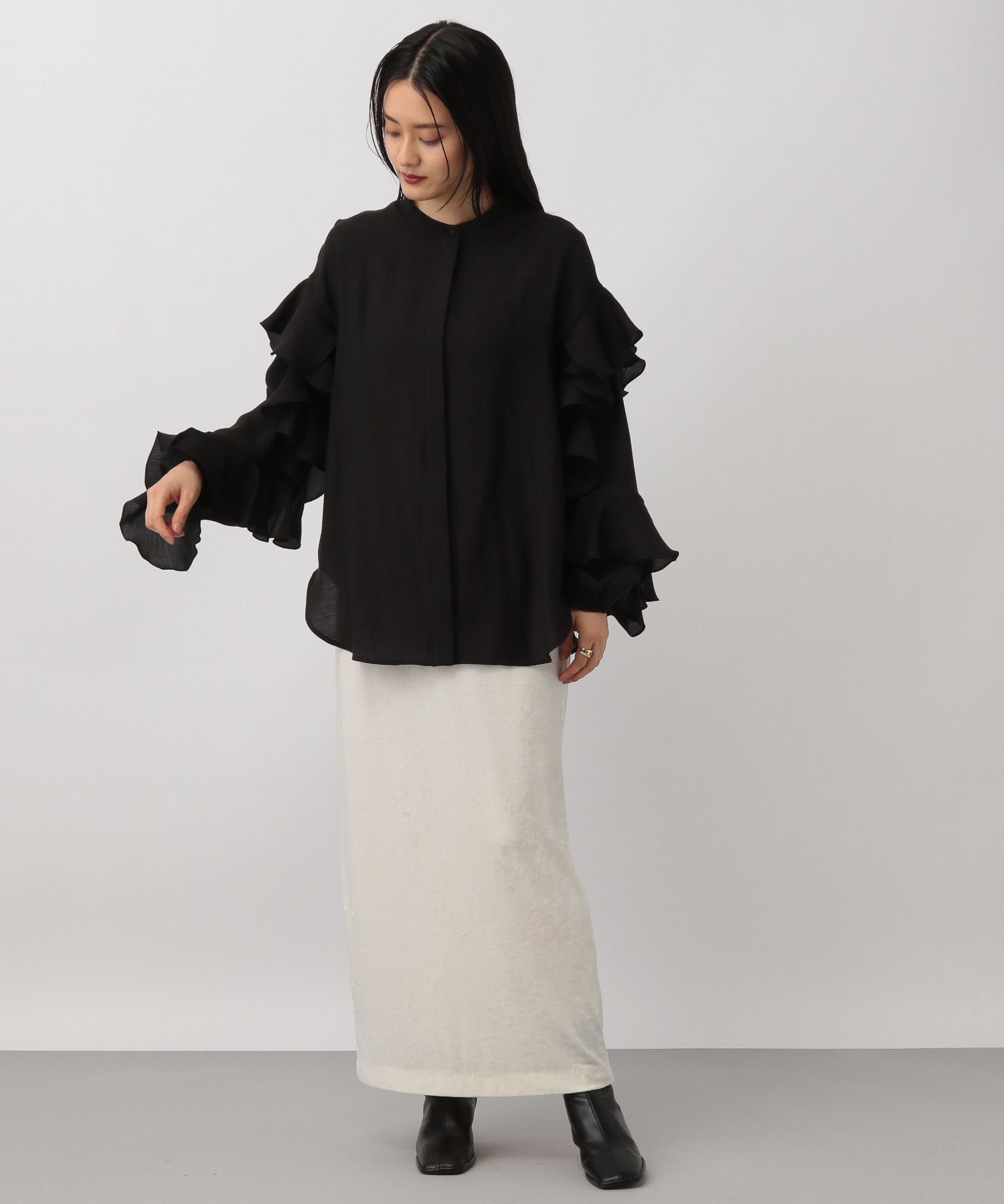 A part by 「フリルスリーブブラウス」|シャツ・ブラウス|