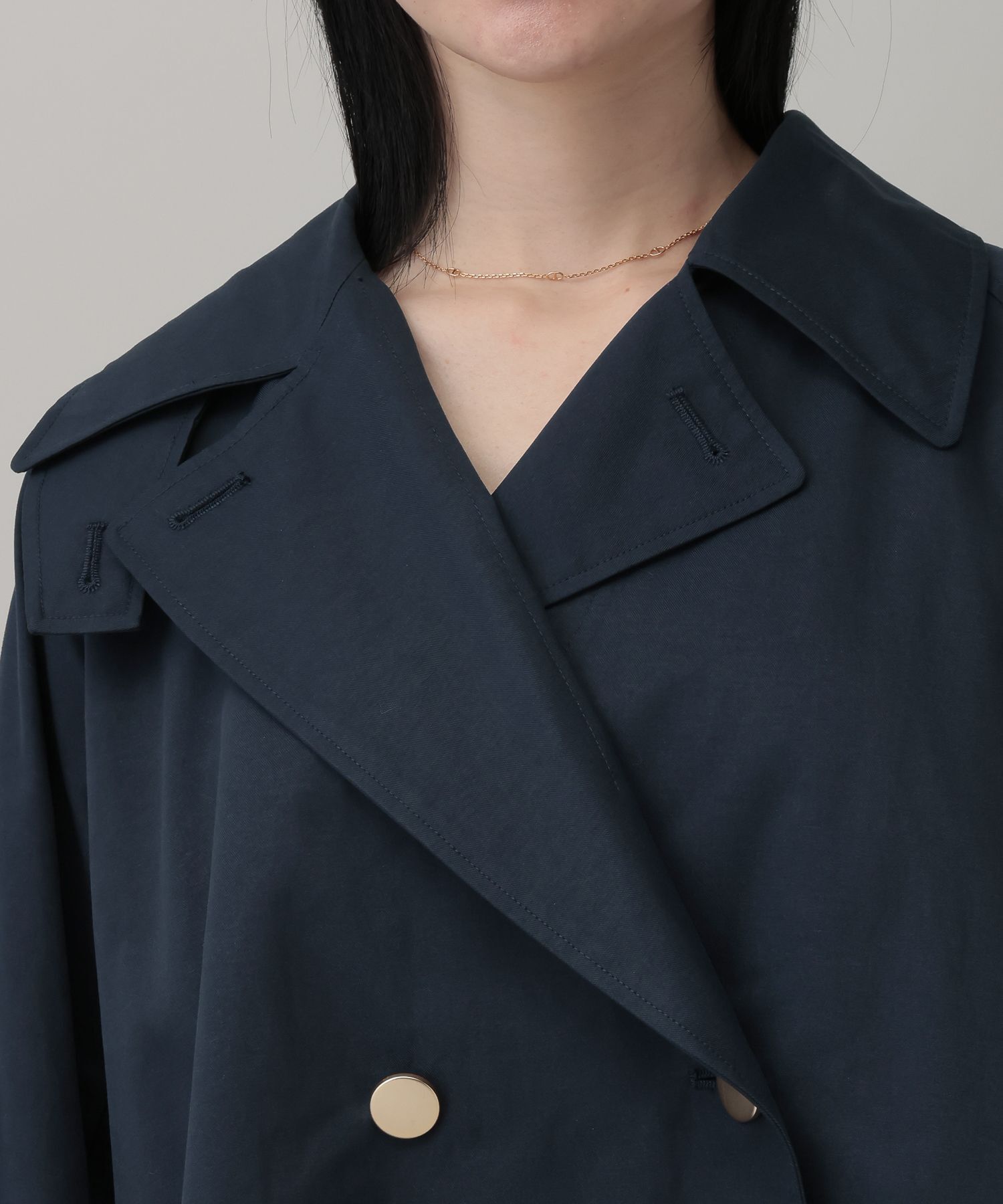 A part by 「 【Sサイズ展開】キンボタンミディトレンチ」|トレンチコート|