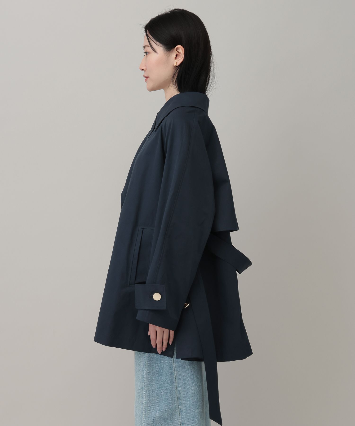 A part by 「 【Sサイズ展開】キンボタンミディトレンチ」|トレンチコート|