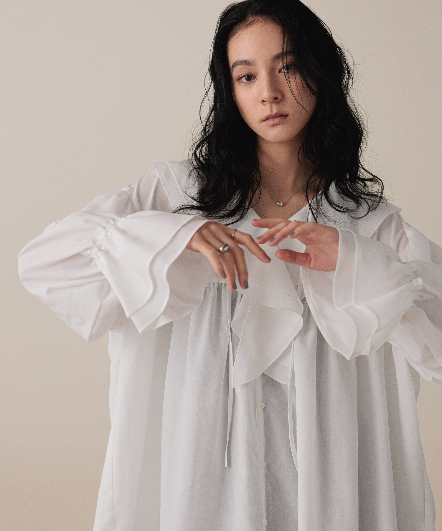 LOWRYS FARM「フリルチュニックブラウス」|シャツ・ブラウス|