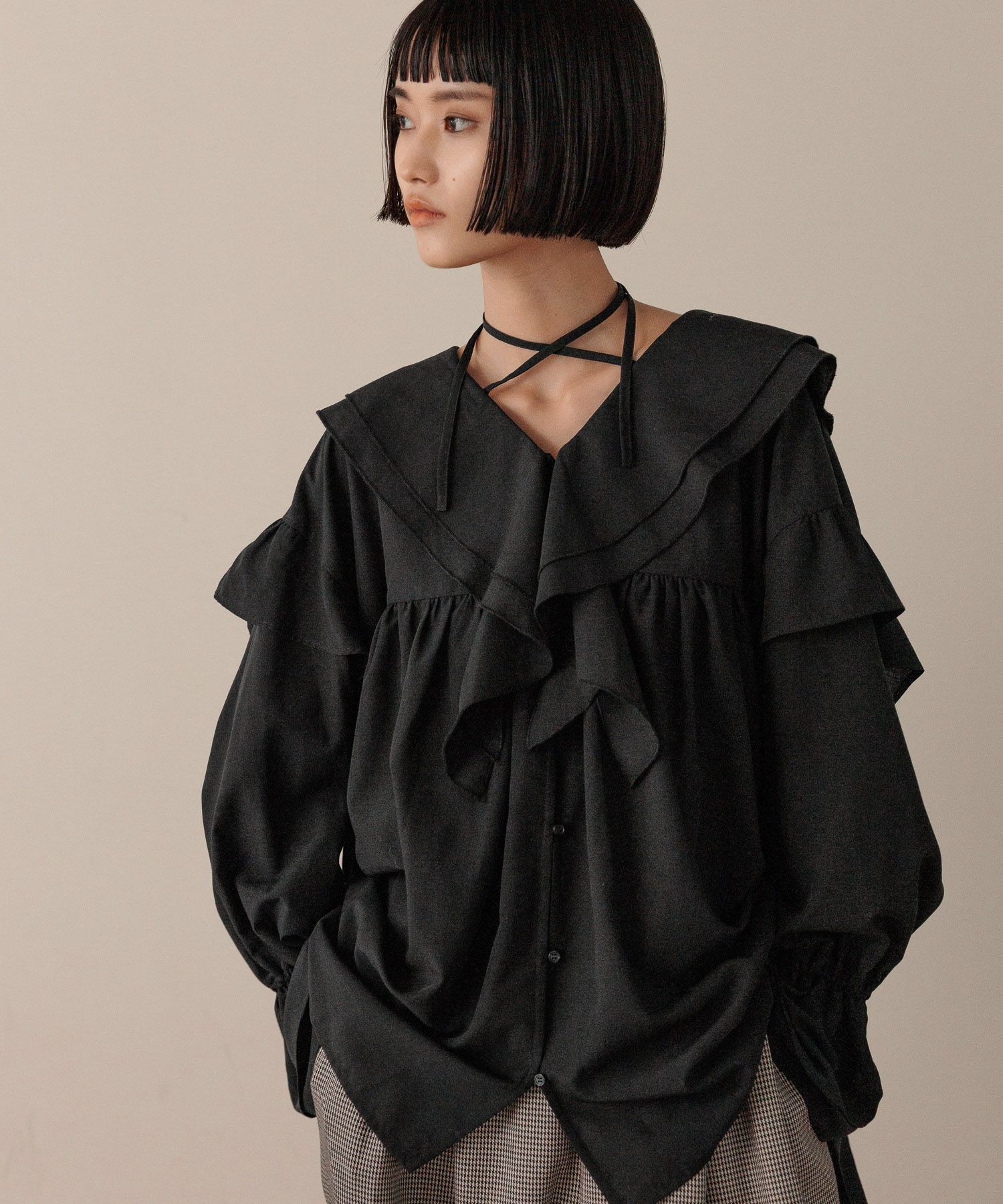 LOWRYS FARM「フリルチュニックブラウス」|シャツ・ブラウス|