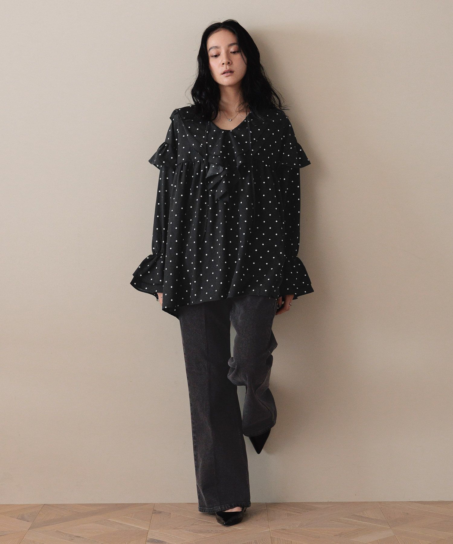 LOWRYS FARM「フリルチュニックブラウス」|シャツ・ブラウス|