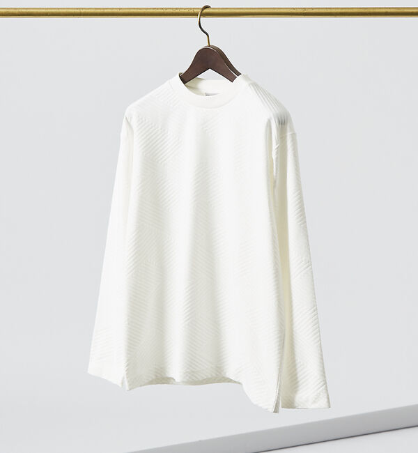 ABAHOUSE「ジオメトリックリンクス 長袖Tシャツ」|Tシャツ・カットソー|ホワイト