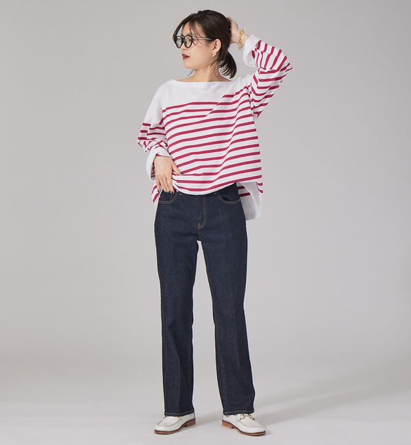 Rouge vif「【2022秋カラー】パネルボーダーニット」|ニット・セーター|