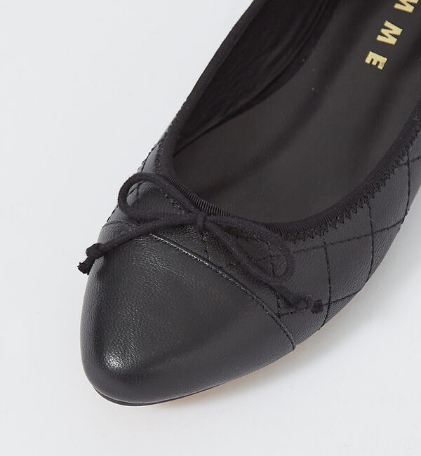 Rouge vif「【REMME / レメ】キルティングバレエシューズ / シルバー / ブラック」|バレエシューズ|