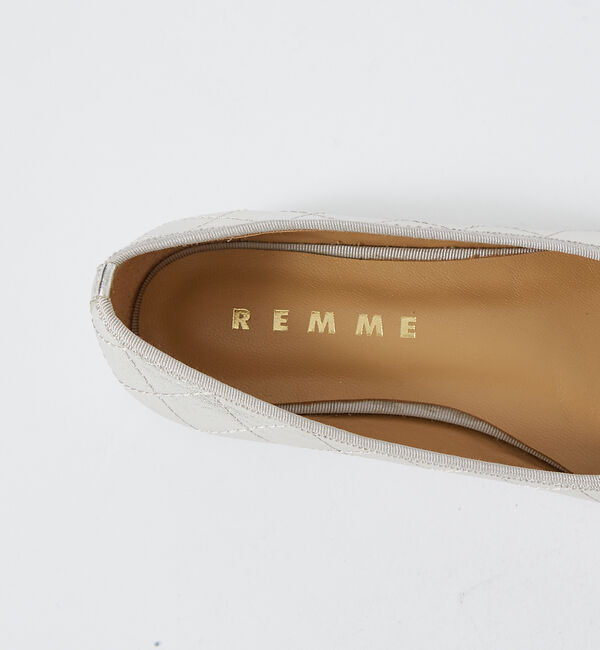 Rouge vif「【REMME / レメ】キルティングバレエシューズ / シルバー / ブラック」|バレエシューズ|
