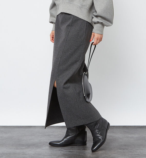 Rouge vif「【セットアップ対応】ニードルパンチ千鳥柄タイトスリットスカート」|スカート|