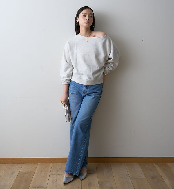 Rouge vif「【一部店舗限定】オフショルルーズスウェット」|スウェット・ジャージ|
