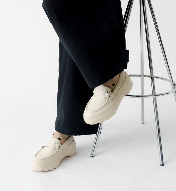 Rouge vif「【HUNTER/ハンター】リファインド エクスプローラー フラットフォーム ロー」|ローファー|