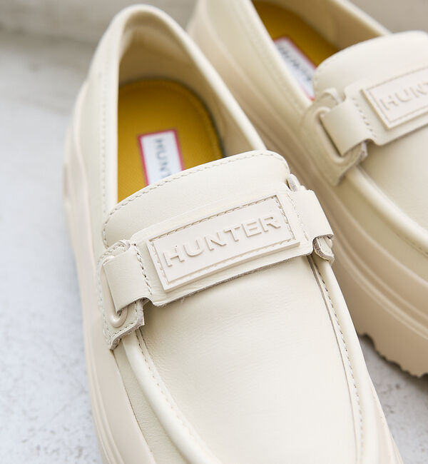 Rouge vif「【HUNTER/ハンター】リファインド エクスプローラー フラットフォーム ロー」|ローファー|