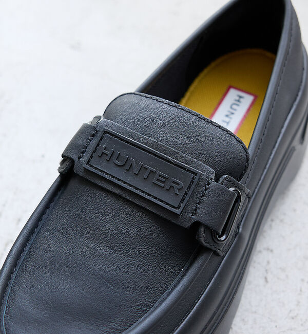 Rouge vif「【HUNTER/ハンター】リファインド エクスプローラー フラットフォーム ロー」|ローファー|