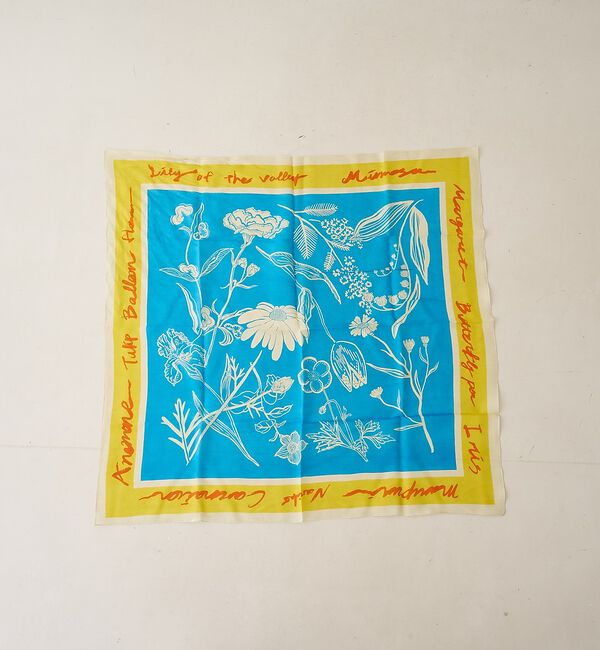 Rouge vif「【manipuri/マニプリ】フローラ コットンシルクストール 120&times;120」|マフラー|ブルー