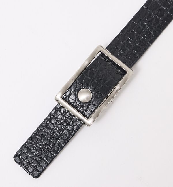 qualite「【シルバーバックル入荷！】クロコダイルフリーサイズベルト」|ベルト|