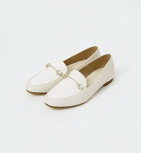 AU BANNISTER「【WEB限定/晴雨兼用】スクエアビットバブーシュローファー」|ローファー|ベージュ