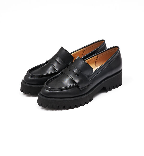 AU BANNISTER「【販売店舗限定】軽量　厚底ローファー」|ローファー|ブラック