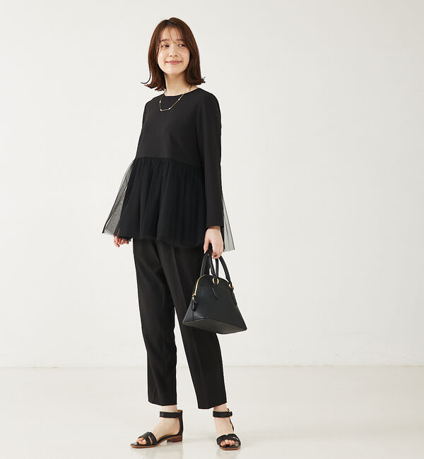 abahouse mavie「【エニデイカセット】チュールブラウス＆テーパードパンツ」|シャツ・ブラウス|