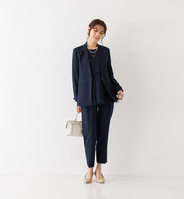 abahouse mavie「【エニデイカセット】チュールブラウス＆テーパードパンツ」|シャツ・ブラウス|