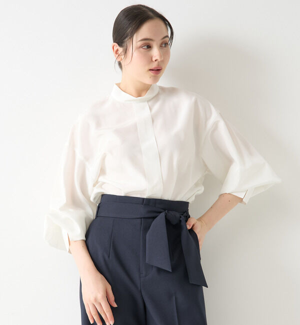 TIARA「ボリュームスリーブタックブラウス」|シャツ・ブラウス|