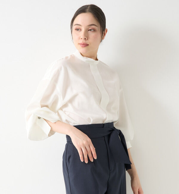 TIARA「ボリュームスリーブタックブラウス」|シャツ・ブラウス|