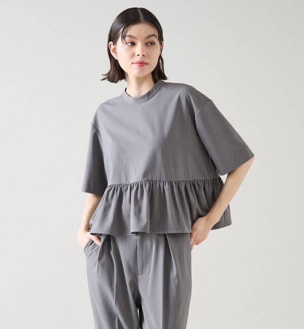 TIARA「ショートペプラムブラウス（セットアップ可）」|シャツ・ブラウス|