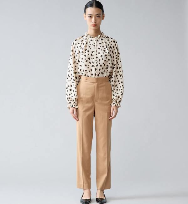 TIARA「レオパードプリントタックブラウス」|シャツ・ブラウス|