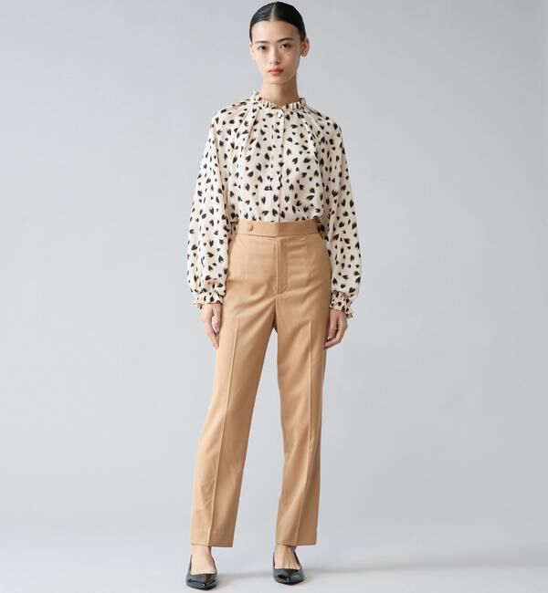 TIARA「レオパードプリントタックブラウス」|シャツ・ブラウス|