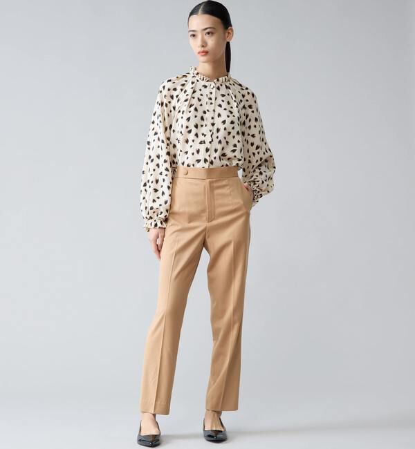 TIARA「レオパードプリントタックブラウス」|シャツ・ブラウス|