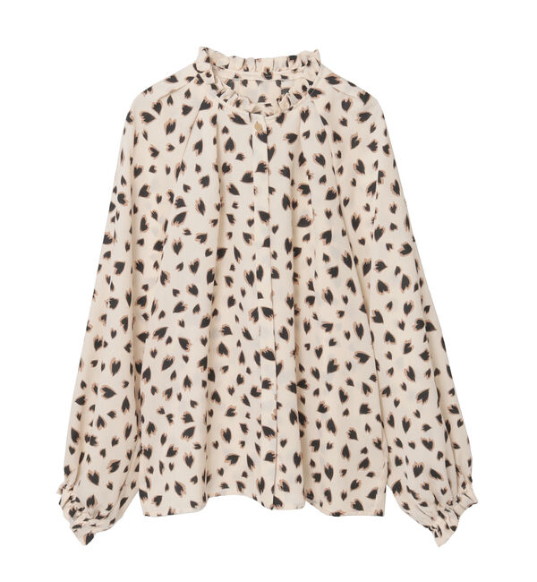 TIARA「レオパードプリントタックブラウス」|シャツ・ブラウス|