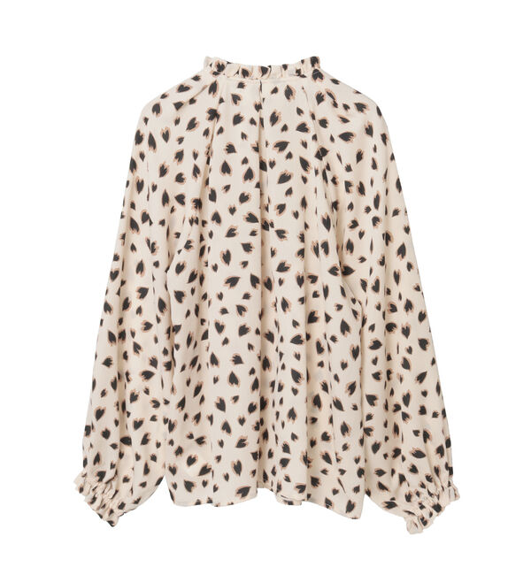 TIARA「レオパードプリントタックブラウス」|シャツ・ブラウス|