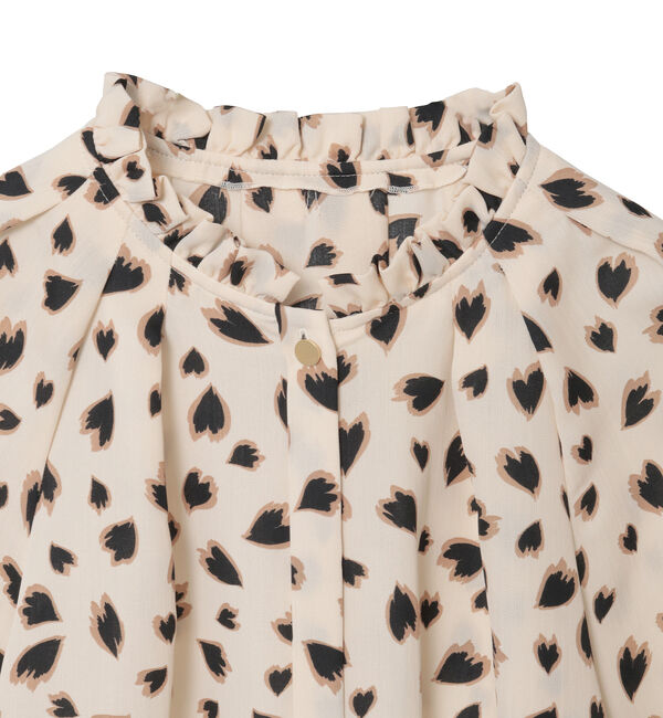 TIARA「レオパードプリントタックブラウス」|シャツ・ブラウス|