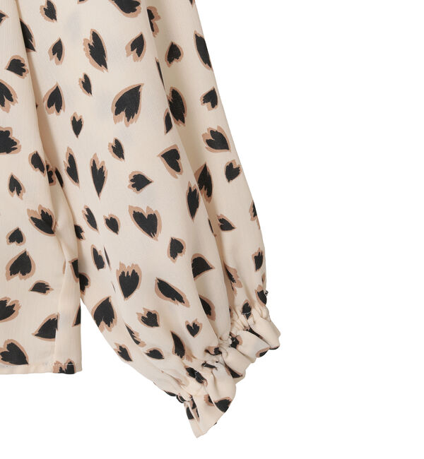 TIARA「レオパードプリントタックブラウス」|シャツ・ブラウス|