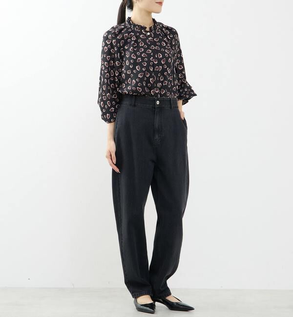 TIARA「レオパードプリントタックブラウス」|シャツ・ブラウス|