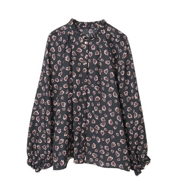 TIARA「レオパードプリントタックブラウス」|シャツ・ブラウス|