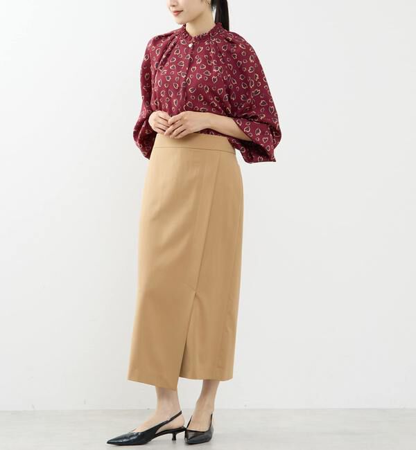 TIARA「レオパードプリントタックブラウス」|シャツ・ブラウス|